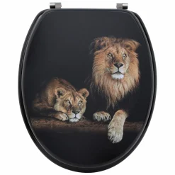 Accessoire Wc|TENDANCE Abattant WC 18 pouces Africa Noir