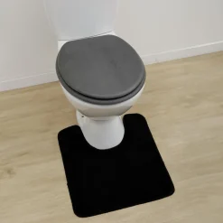 Accessoire Wc|TENDANCE Abattant WC 18 pouces en bois Façon Béton Gris