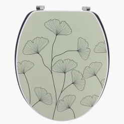 Accessoire Wc|TENDANCE Abattant WC 18 pouces MDF Actuel Vert d'eau Beige