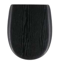 Accessoire Wc|TENDANCE Abattant WC 18 pouces MDF Façon Bois Scandi Noir
