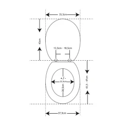 Accessoire Wc|TENDANCE Abattant WC 18 pouces MDF Façon Lambris Gris