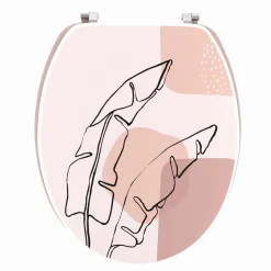 Accessoire Wc|TENDANCE Abattant WC 18 pouces MDF Pluma Rose