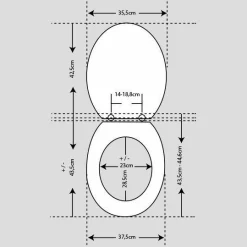 Accessoire Wc|TENDANCE Abattant WC 18 pouces Timeless uni Taupe