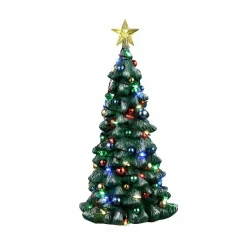 Village De Noël Lemax|LEMAX Accessoire (H16 cm) Sapin de Noël lumineux Multicolore