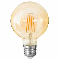Guirlande Et Déco Lumineuse|ATMOSPHERA Ampoule lumineuse diamètre 10 cm Globe Ambré Ambre