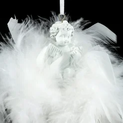 Décoration De Sapin|Feeric Lights & Christmas Ange à suspendre (H5,5 cm) Couronne Blanc