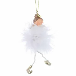 Décoration De Sapin|KAEMINGK Ange à suspendre (H14 cm) Danseuse Blanc