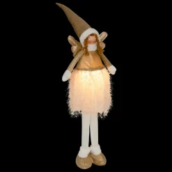 Père Noël, Animaux Et Personnage|Déco Et Objet Lumineux|JJA Ange de Noël lumineux à piles (H95 cm) Fée lune téléscopique Dée Or