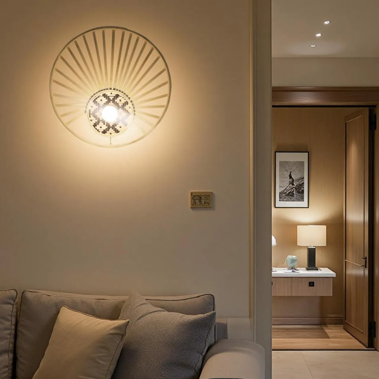 Applique|EMINZA Applique murale en bambou (D50 cm) Lagunee Naturel