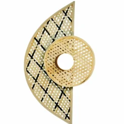 Applique|EMINZA Applique murale en bambou (H50 cm) Ravina et naturel Noir