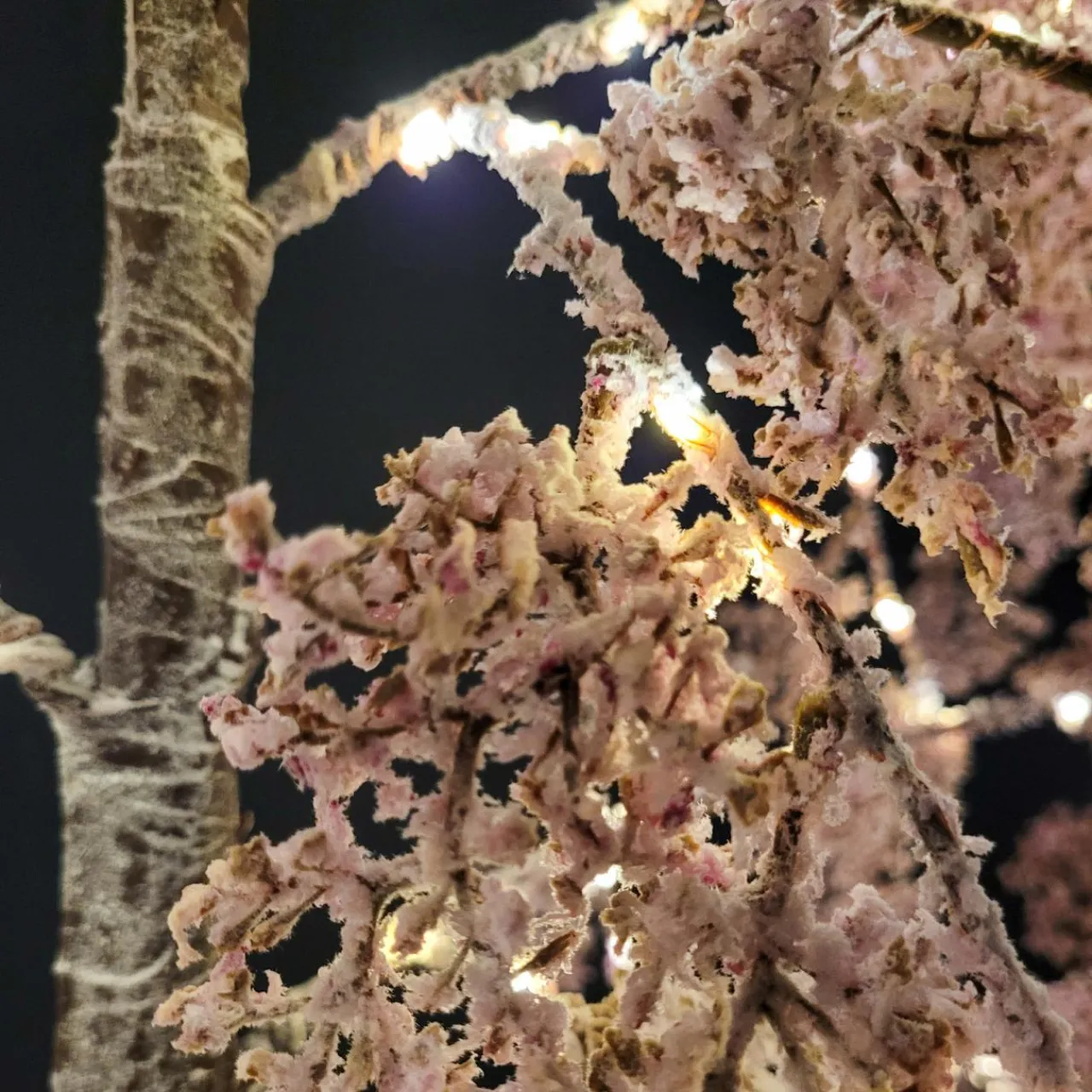 Personnage, Objet Grand Format|Arbre Lumineux|EMINZA Arbre lumineux 600 LED (H200 cm) Saule pleureur Fleur Rose