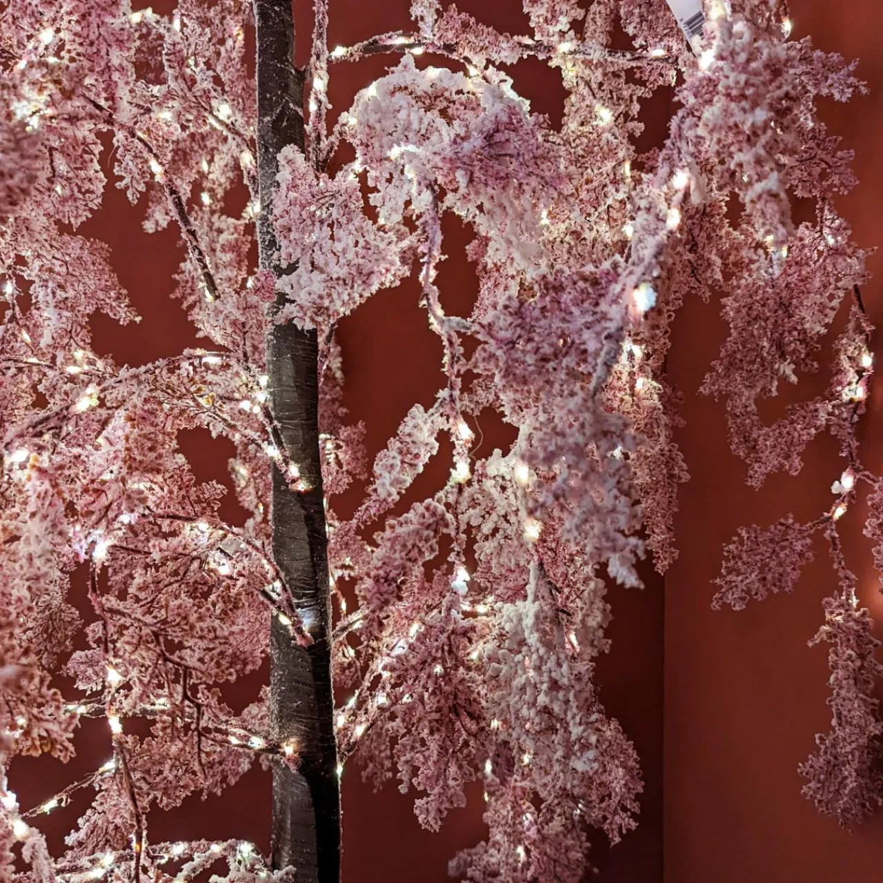 Personnage, Objet Grand Format|Arbre Lumineux|EMINZA Arbre lumineux 600 LED (H200 cm) Saule pleureur Fleur Rose