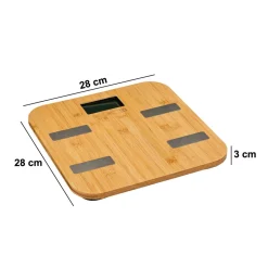 Accessoire Salle De Bain|5 Five Simply Smart Balance Pèse personne électronique Impédancemètre Bambou Naturel