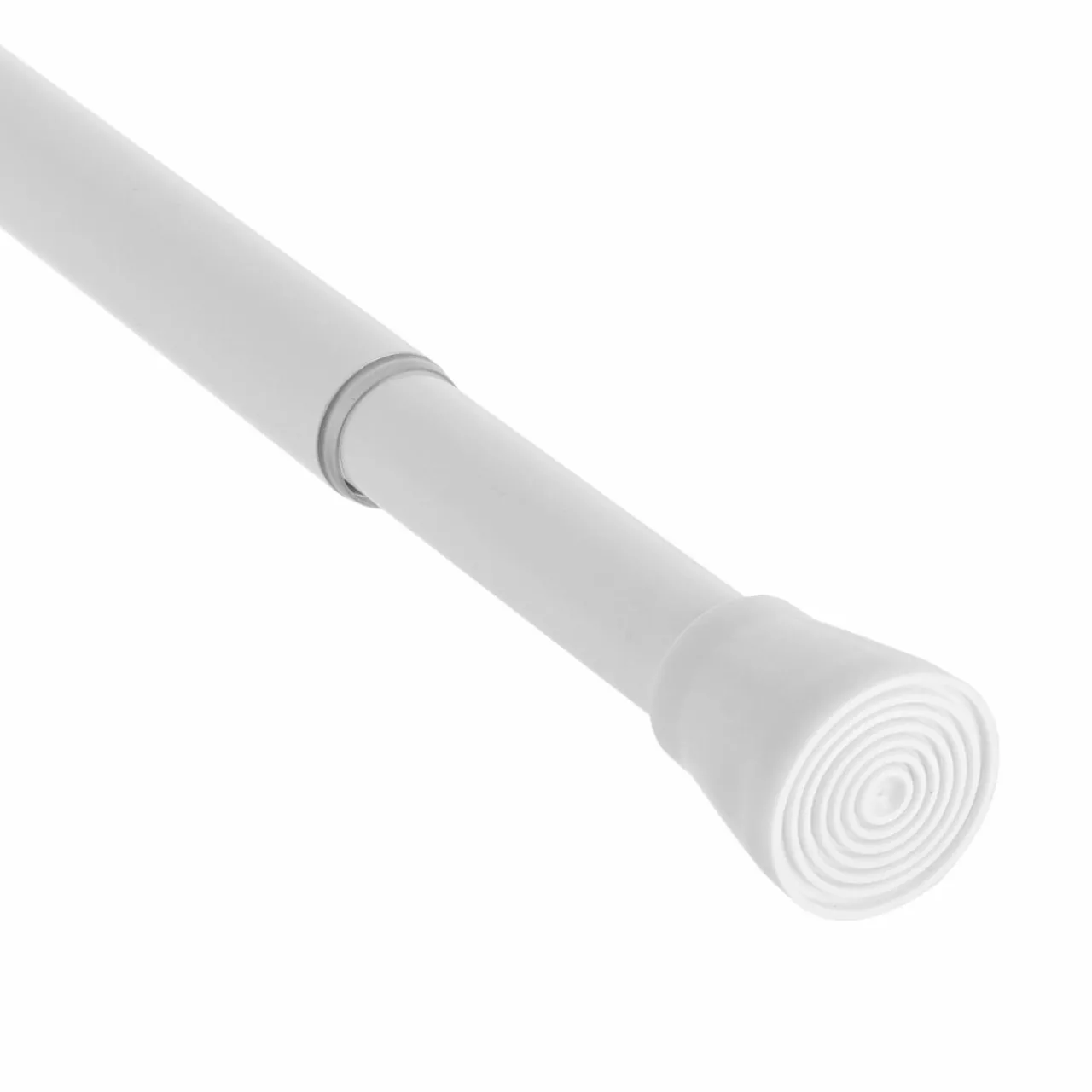 Accessoire Salle De Bain|Rideau De Douche|TENDANCE Barre de rideau de douche autobloquante (de 105 à 250 cm) Blanc