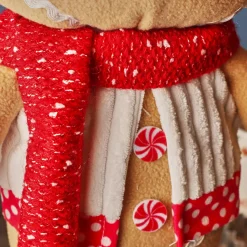 Père Noël, Animaux Et Personnage|KAEMINGK Bonhomme pain d'épices debout (H57 cm) Camille écharpe Rouge