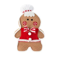 Père Noël, Animaux Et Personnage|KOOPMAN Bonhomme pain d'épices (H30 cm) Cuisinier Gourmand Rouge