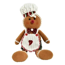 Père Noël, Animaux Et Personnage|CHRISTMAS DREAM Bonhomme pain d'épices (H28 cm) Manala Cuisinier jambes souples Marron