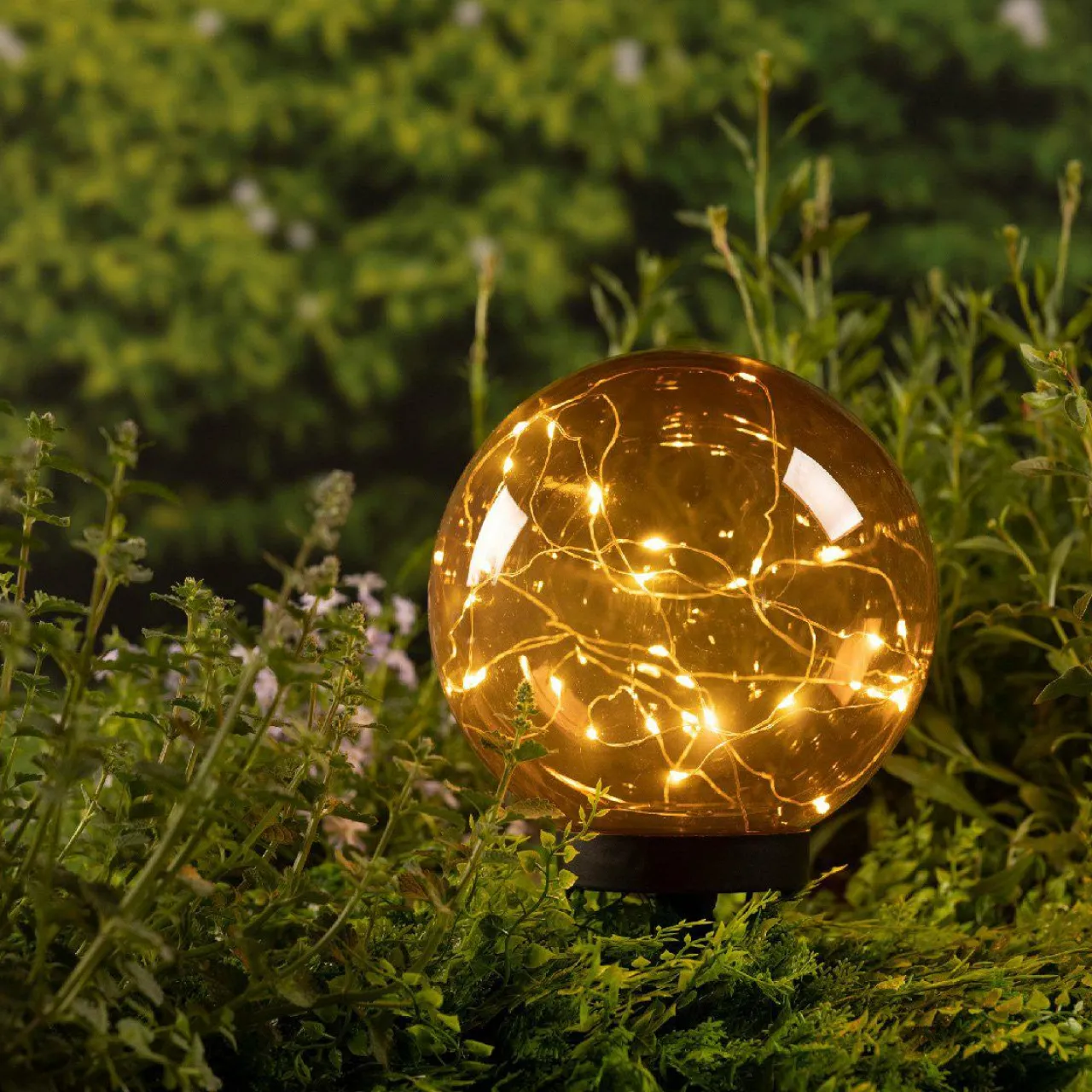 Luminaire Jardin|Eclairage Extérieur|#N/A Borne de jardin solaire 30 LED (H28 cm cm) Crystal Orange