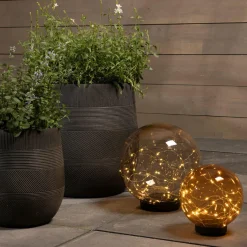 Luminaire Jardin|Eclairage Extérieur|#N/A Borne de jardin solaire 30 LED (H28 cm cm) Crystal Orange