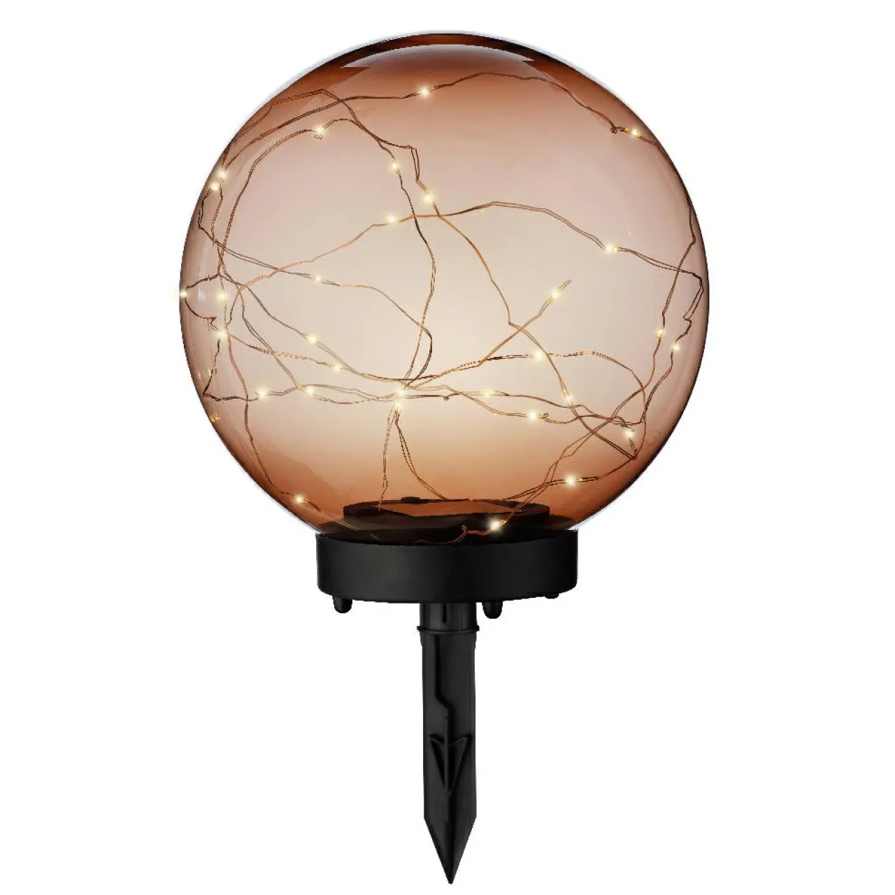 Luminaire Jardin|Eclairage Extérieur|#N/A Borne de jardin solaire 30 LED (H28 cm cm) Crystal Orange