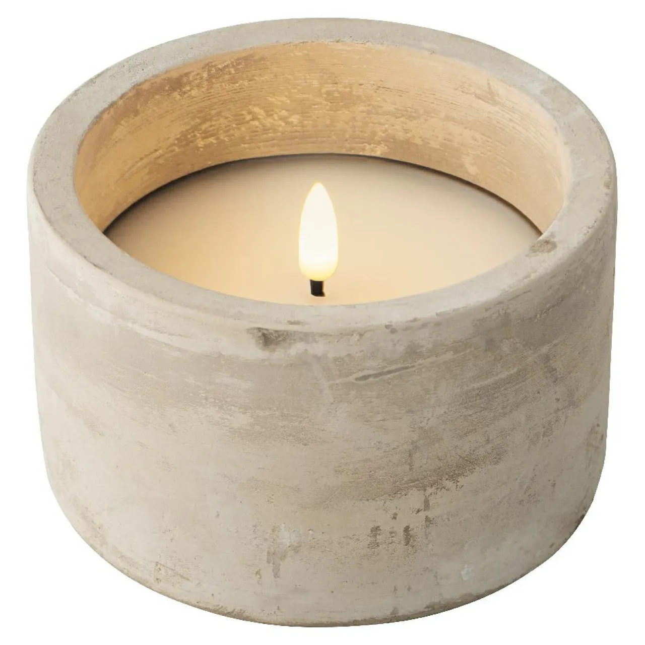 Déco Extérieur Et Cache-Pot|Déco Extérieur Et Cache-Pot|#N/A Bougie de table à piles LED (H8 cm) Galice Gris