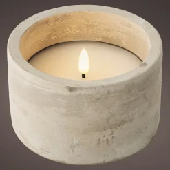 Déco Extérieur Et Cache-Pot|Déco Extérieur Et Cache-Pot|#N/A Bougie de table à piles LED (H8 cm) Galice Gris