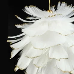 Décoration De Sapin|Feeric Lights & Christmas Boule douceur à suspendre (D10 cm) Plume Blanc