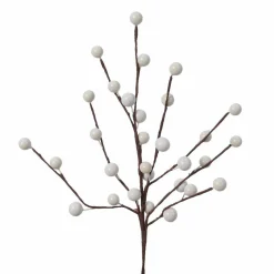 Branches Artificielles|KAEMINGK Branche décorative Noël (26 cm) Baies Izoenn Blanc