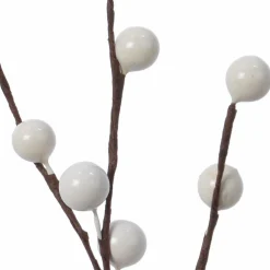 Branches Artificielles|KAEMINGK Branche décorative Noël (26 cm) Baies Izoenn Blanc