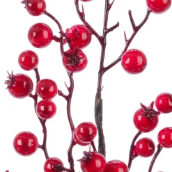 Branches Artificielles|KAEMINGK Branche de baies (H60 cm) Holy laqué Rouge