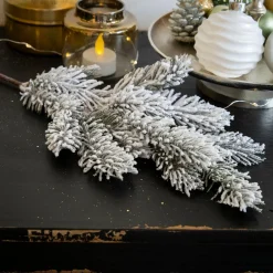 Centre De Table|Branches Artificielles|KAEMINGK Branche de sapin (35 cm) Santa Vert enneigé