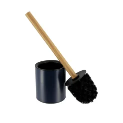 Accessoire Wc|TENDANCE Brosse WC métal Purebamboo Bleu marine