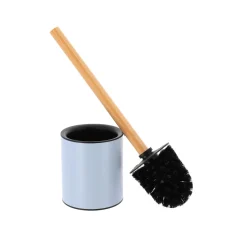 Accessoire Wc|TENDANCE Brosse WC métal Purebamboo Bleu clair