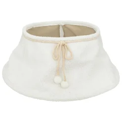 Cache Pied Sapin|FEERIC LIGHTS Cache pied de sapin (D56 cm) Bouclette douceur Blanc