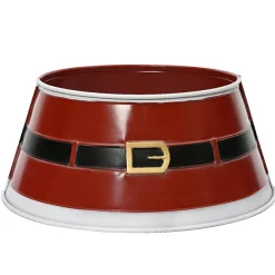 Cache Pied Sapin|KAEMINGK Cache pied de sapin en métal (D70 cm) Ceinture du Père Noël Rouge