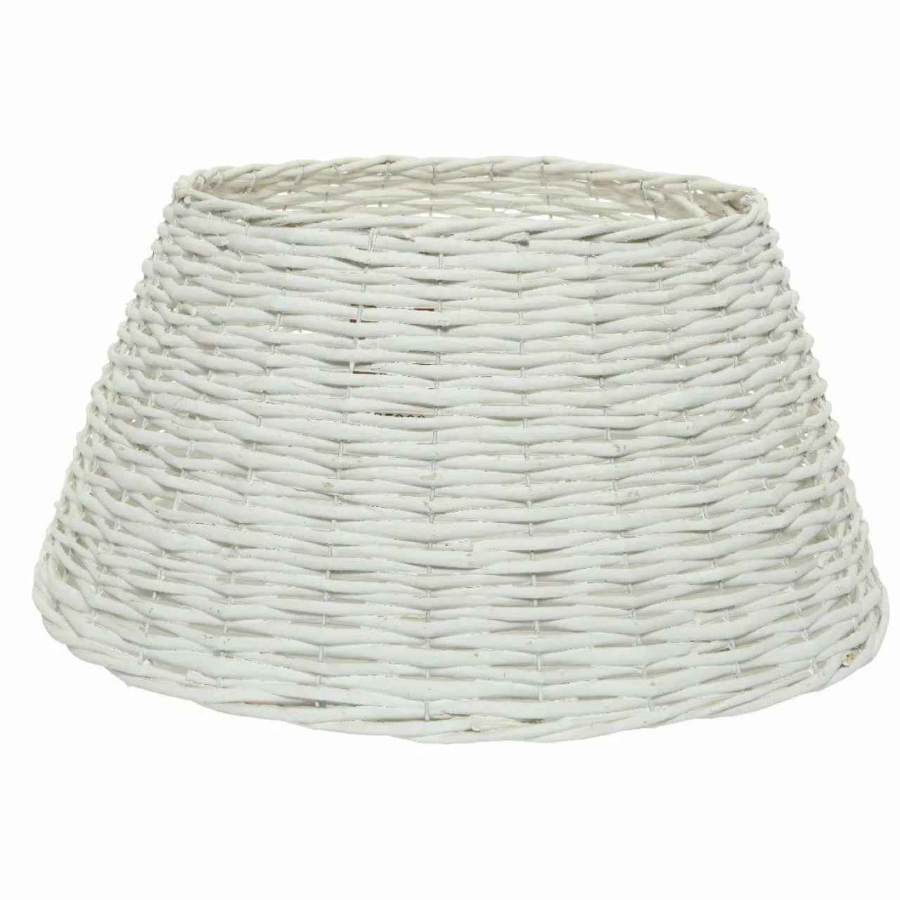 Cache Pied Sapin|EMINZA Cache pied de sapin en osier (D57 cm) Saule tressé Blanc