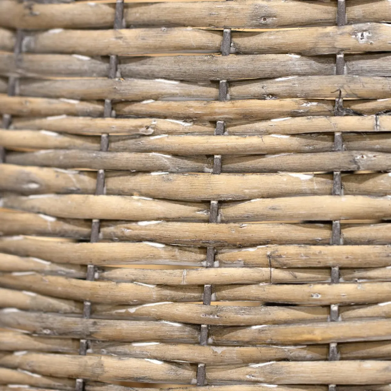 Cache Pied Sapin|EMINZA Cache pied de sapin en osier (D70 cm) Saule tressé vieilli Gris