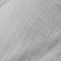 Protection De Literie|EMINZA Cache-sommier Gaze de coton (90 x 190 cm) Gaïa Gris nuage Gris clair