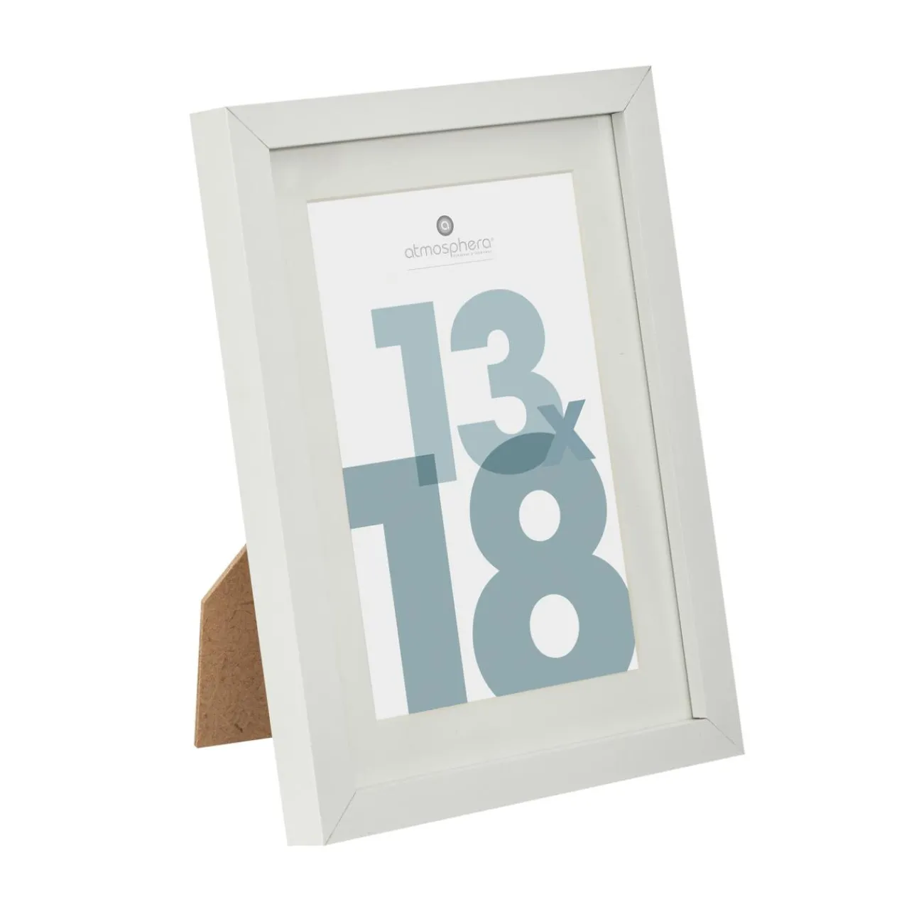 Toile, Cadre, Déco Murale|Atmosphera, cru017dateur d'intu017drieur Cadre bois à poser (13 x 18 cm) Manu Blanc
