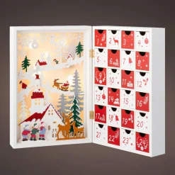 Déco Et Objet De Noël|KAEMINGK Calendrier de l'Avent lumineux à remplir Paysage de Noël Enchanté Multicolore