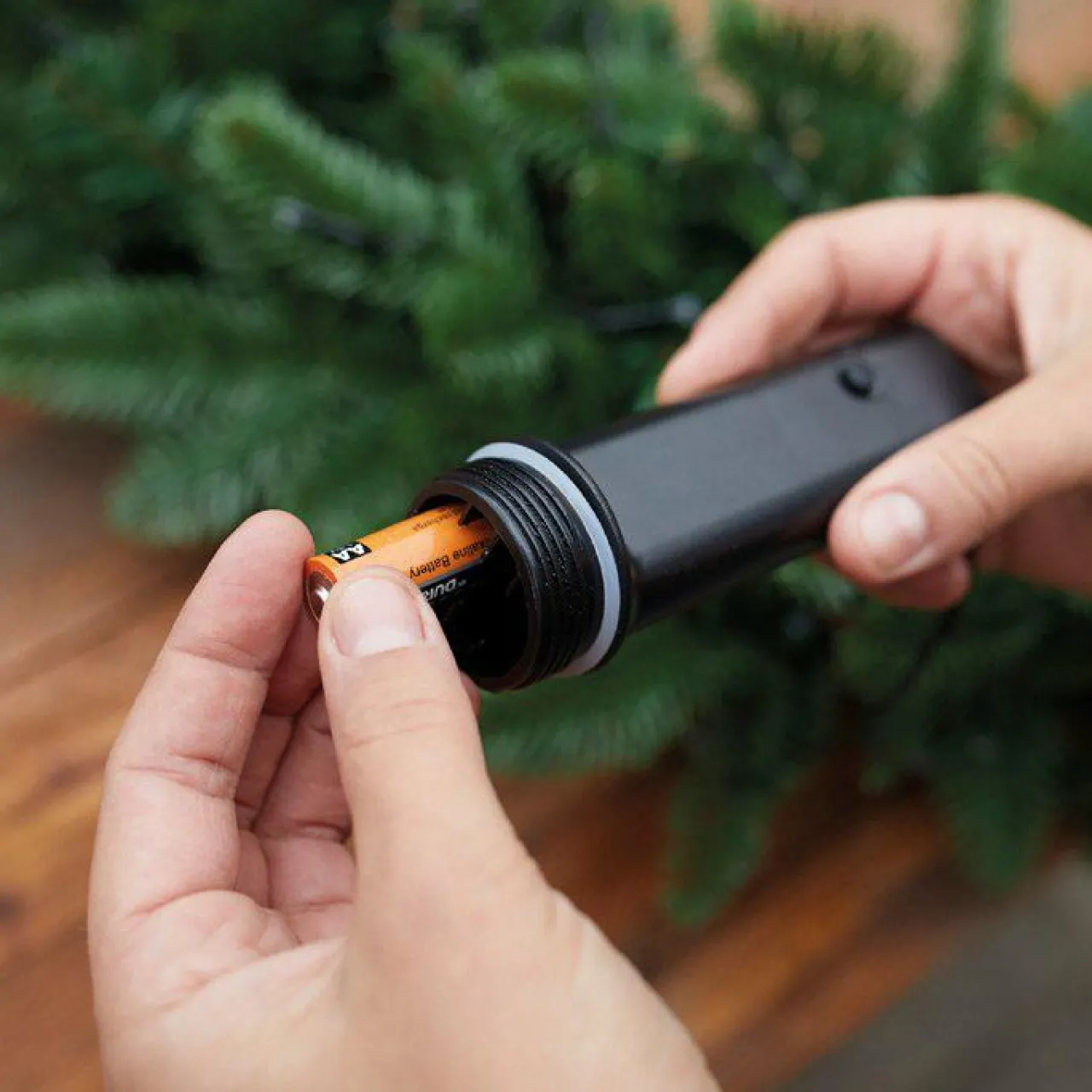 Guirlande Lumineuse|KAEMINGK Cascade lumineuse à piles 2 m 512 LED câble noir Durawise Blanc chaud