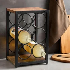 Range Bouteilles|EMINZA Casier range-bouteilles industriel 6 emplacements (H20 cm) Sacha Noir