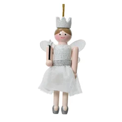 Décoration De Sapin|KAEMINGK Casse-noisette à suspendre (H12 cm) Fée princesse Blanc