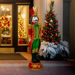 Personnage, Objet Grand Format|Père Noël, Animaux Et Personnage|JJA Casse-noisette Géant (H183 cm) Capitaine le Vaillant Multicolore