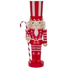 Personnage, Objet Grand Format|Père Noël, Animaux Et Personnage|JJA Casse-noisette (H91 cm) Sir Biscuit et Blanc Rouge