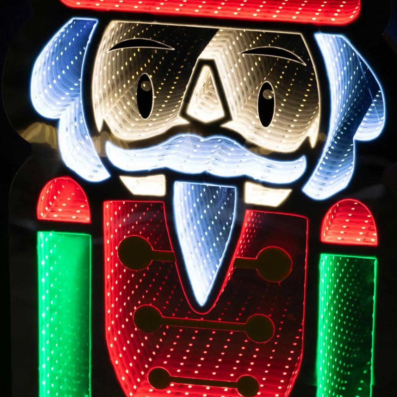 Père Noël, Animaux Et Personnage|Déco Et Objet De Noël|KAEMINGK Casse-noisette lumineux 624 LED (H120 cm) Infinity Blanc froid et Multicolore