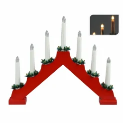 Bougie Et Photophore|KOOPMAN Chandelier lumineux Minuteur Rouge