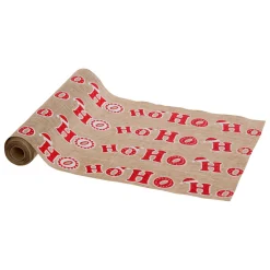 Nappe Et Chemin De Table|JJA Chemin de table en jute (300 x 28 cm) Hohoho et rouge Beige