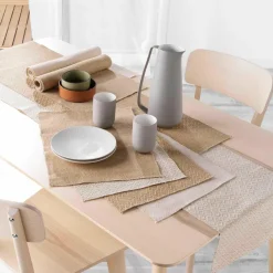 Chemin Et Set De Table|DOUCEUR D'INTERIEUR Chemin de table jute (140 x 35 cm) Modalie Beige