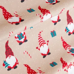 Nappe Et Chemin De Table|JJA Chemin de table Noël (300 x 28 cm) Lutins de Noël et rouge Beige